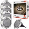 Sada 4x Solárna LED lampa zapichovacia zemná záhradná Disková SuperLED PREMIUM
