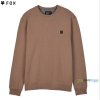 Fox mikina Level Up fleece Crew chai, svetlo hnedá, L