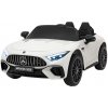 JOKO Elektrické autíčko Mercedes Benz AMG SL63 4x4, penové kolesá, kožené sedadlo, FM rádio, biele