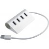 AppleKing Štvorportový USB 3.0 rozbočovač / hub - hliníkový - strieborný - možnosť vrátiť tovar ZADARMO do 30tich dní