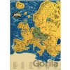 Stieracia mapa Európy Deluxe - Zlatá