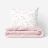 Goldea krepové posteľné obliečky duo - kvitnúce sakury s púdrovo ružovou 140 x 200 a 70 x 90 cm