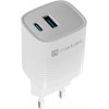 Univerzálna USB nabíjačka Natec RIBERA GaN 30W, 1X USB-A, 1X USB-C, Biela NUC-2140