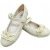 Wojtyłko 3B237161 dievčenské balerínky béžové topánky k šatám so zapínaním na suchý zips