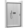 CERANO - Sprchové posuvné dvere Varone LINE Ľ/P - 6 mm - čierna matná, transparentné sklo - 130x195 cm CER-478096