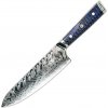 IZMAEL Damaškový kuchynský nôž Yurei Chef/Modrá 20.7 cm