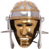 Lord of Battles Rímska prilba jazdy s mosadznou celotvárovou maskou