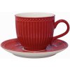 GREEN GATE Šálka s podšálkou Alice Red 200 ml