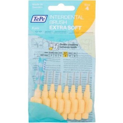 TePe Extra Soft 0,7 mm veľmi jemné zubné kefky s priemerom 0,7 mm 8 ks
