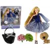 Lean Toys Bábika Emily v modrých šatách s doplnkami