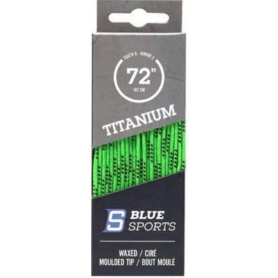 BLUE-SPORTS Hokejové šnúrky Blue Sports Titanium voskované Farba: zelená, Dĺžka: 243 cm / 96"