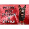 Pozorpes.sk, výstražná tabuľka (Nemecký ovčiak)