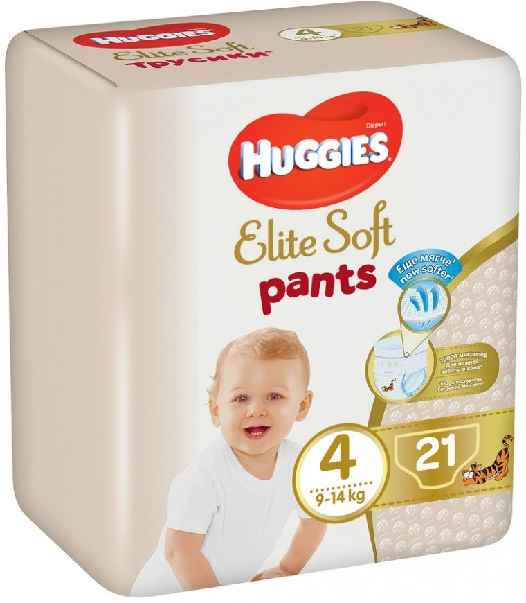HUGGIES Elite Soft Pants 4 9-14 kg 2x 21 ks od 21,9 € - Heureka.sk