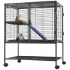 Vevor Kovová klietka na kolieskach, 2 poschodia, s nájazdmi a zásuvkou JSXDL322233IWSCUUV0