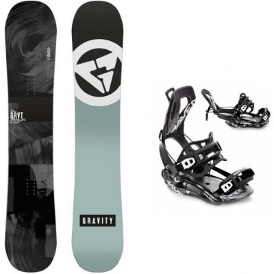 Gravity Contra 23/24 pánský snowboard + Raven FT360 black vázání - 162 cm + S (EU 35-40) - černo bílé