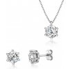 SOFIA zlatý set náhrdelník a náušnice so zirkónmi GEMBO27662-12+GEMCS27663-05
