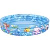 SUN CLUB Detský bazén Morský svet s tromi nafukovacími kruhmi 120 cm