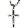 Prívesok z chirurgickej ocele krížik Kristus trpiteľ - včetně řetízku 3mm/ 55 cm