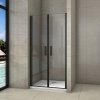 H K Sprchové dvere dvojkrídlové BLACK SAFIR D2 100, 96 – 100x200