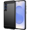 Techsuit Carbon Silicone kryt na Samsung Galaxy S25 – čierny