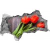 Samolepiaca nálepka Červené tulipány 95x73 cm