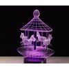 Beling 3D lampa, Kolotoč, 7 farebná S333