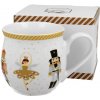 Dovoz EU VIanočný porcelánový hrnček - 0,5l Balerína / Luskáčik v darčekovej krabici UNI