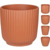 Keramický kvetináč oranžový Koopman International 13,5 cm x 13,5 cm x 13 cm