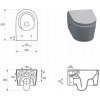Cersanit INVERTO závesná wc misa StreanOn 52 x 35,5 cm + pomaly-padajúce sedátko Slim SC, Biela, S701-419