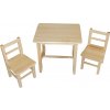 ČistéDrevo detský drevený stolček so stoličkami