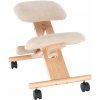 Kondela Ergonomická kľakačka, 46cm, krémová látka, buk, GROCO