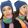 Fashionweek Dámska teplá čiapka s vlnou BEANIE KARR-5 Farba: Modrá