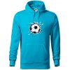 Futbalová lopta v triku - Mikina pánska Cape s kapucňou - XL ( Svetlý tyrkys )
