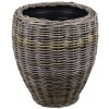 Van der Leeden Váza | kvetináč s plastovou výplňou, pr.48x62cm, sivá|Van Der Leeden 1915