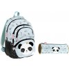 Paso Školský set trojkomorový batoh + puzdro Panda
