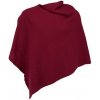 Vlnka Vlnené pončo Merino s kašmírom Lazio červená