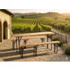 Set pivny DORTMUND Standard3, stôl 175x46x77 cm, 2x lavica 175x23x47 cm, drevo 25 mm 802027A