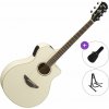 Yamaha APX600 Standard SET Vintage White Elektroakustická gitara Jumbo
