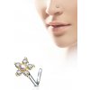 Steel Edge piercing do nosa kvietka SENOL-625 Zlata