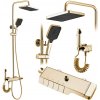 REA REA - Sprchový set s termostatom ROB zlato REA-P6625