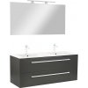 Vario Clam 120 kompletný kúpeľňový nábytok antracit-antracit