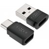 Fixed hliníkový USB-C/C a USB-C/U Data blocker 2in1, čierny FIXA-BLC-BK