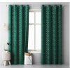 Room99 Záves GLAMMY - zelený 140x250 cm - uchytenie dekoračné kolieska