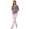 LEVEZA (M-Max) Dámske pyžamo Gianna1253 1-sivá L