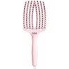 Olivia Garden Finger Brush kefa na vlasy masážna 8-radová veľká Pastel Pink