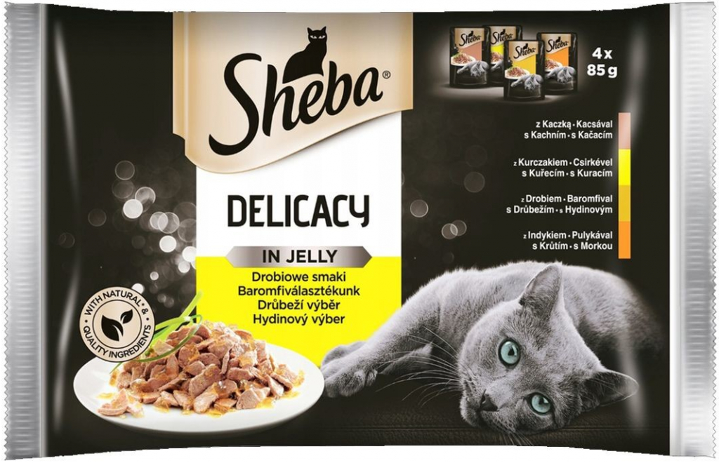 Sheba Delicacy Hydinový výber 4 x 85 g