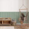 Zamatový čalúnený panel - Obdĺžnik - 100x20cm Farba: Mäta