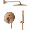 Súprava horná sprcha so sprchovacím ramenom Grohe Rainshower Mono 26558DL0, vaňová/sprchová batéria Grohe Lineare 24064DL1, 26658DL0, 27400DL0, 28388DA1