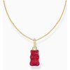 Thomas Sabo KE2209-414-10-L45 Gold-plated chain with red Goldbears pendant