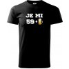 Je mi 60 pivo - Tričko extra veľké (5-8XL) - 5XL ( Čierna )